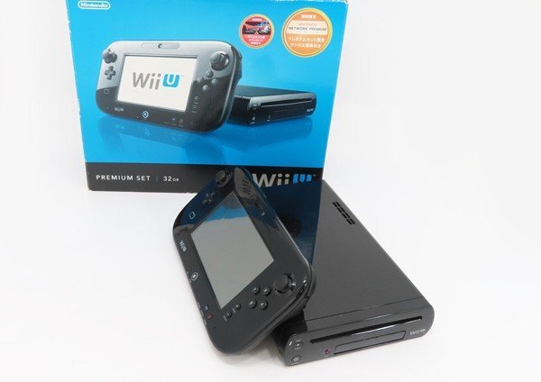 ○【任天堂 ニンテンドー】Wii U本体 プレミアムセット 32GB クロ_画像1