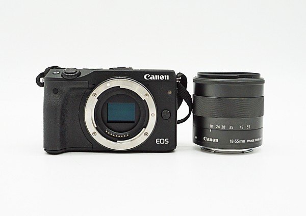 ◇美品【Canon キヤノン】EOS M3 EF-M 15-45 IS STM レンズキット ミラーレス一眼カメラ ブラック_画像1