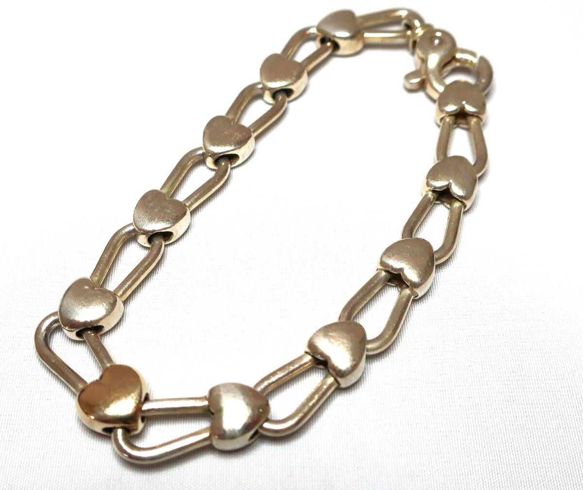 中古】TIFFANY&Co.ハートロックチェーンブレスレット コンビ SV925 中古】TIFFANY&Co.ハートロックチェーンブレスレット コンビ SV925