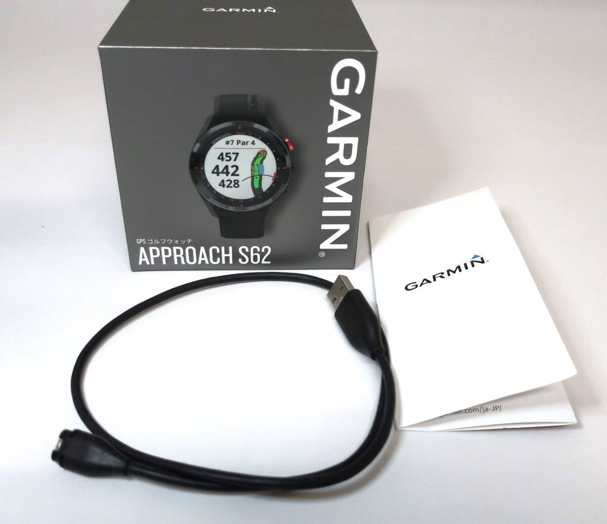 【起動確認済み】【中古】GARMIN ガーミン APPROACH S62 ゴルフウォッチ GPSナビ ブラック系 ゴルフ の画像10