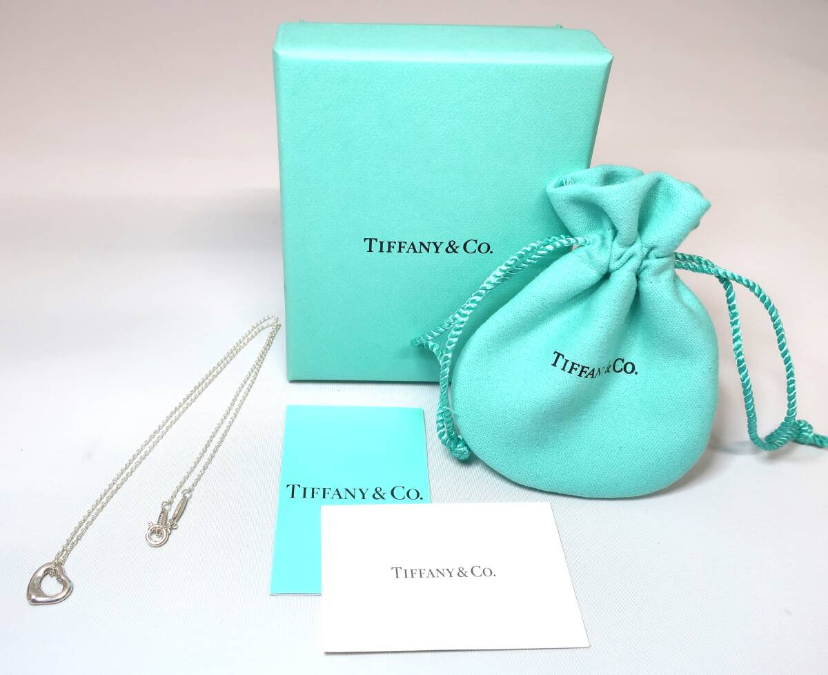 【洗浄済み】【美品】TIFFANY＆Co. ティファニー ミニ オープンハート ネックレス Ag925 SV925 シルバー ペンダント_画像8