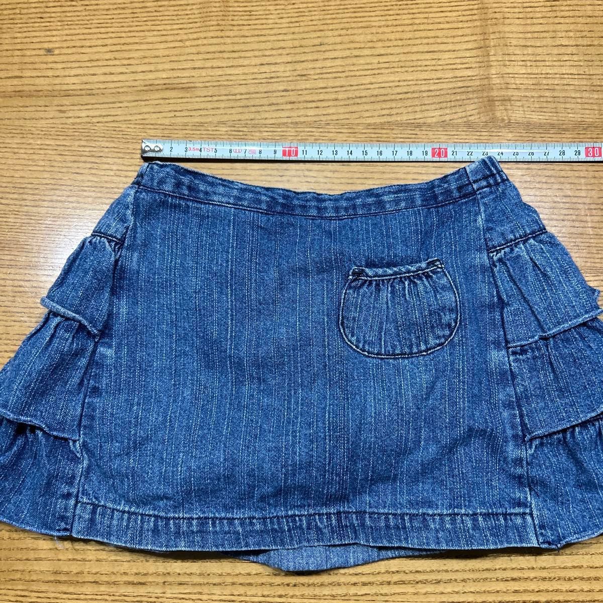【Gymboree】ティアード デニムスカート 3段フリル スカート インナーパンツ付き 2T (95cm)