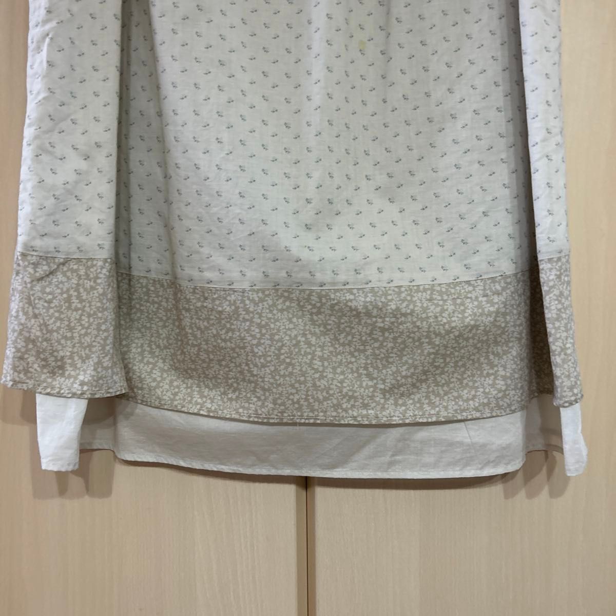 【無印良品】(USED)小花柄 ノンスリーブ マタニティワンピース M-L チュニック MUJI