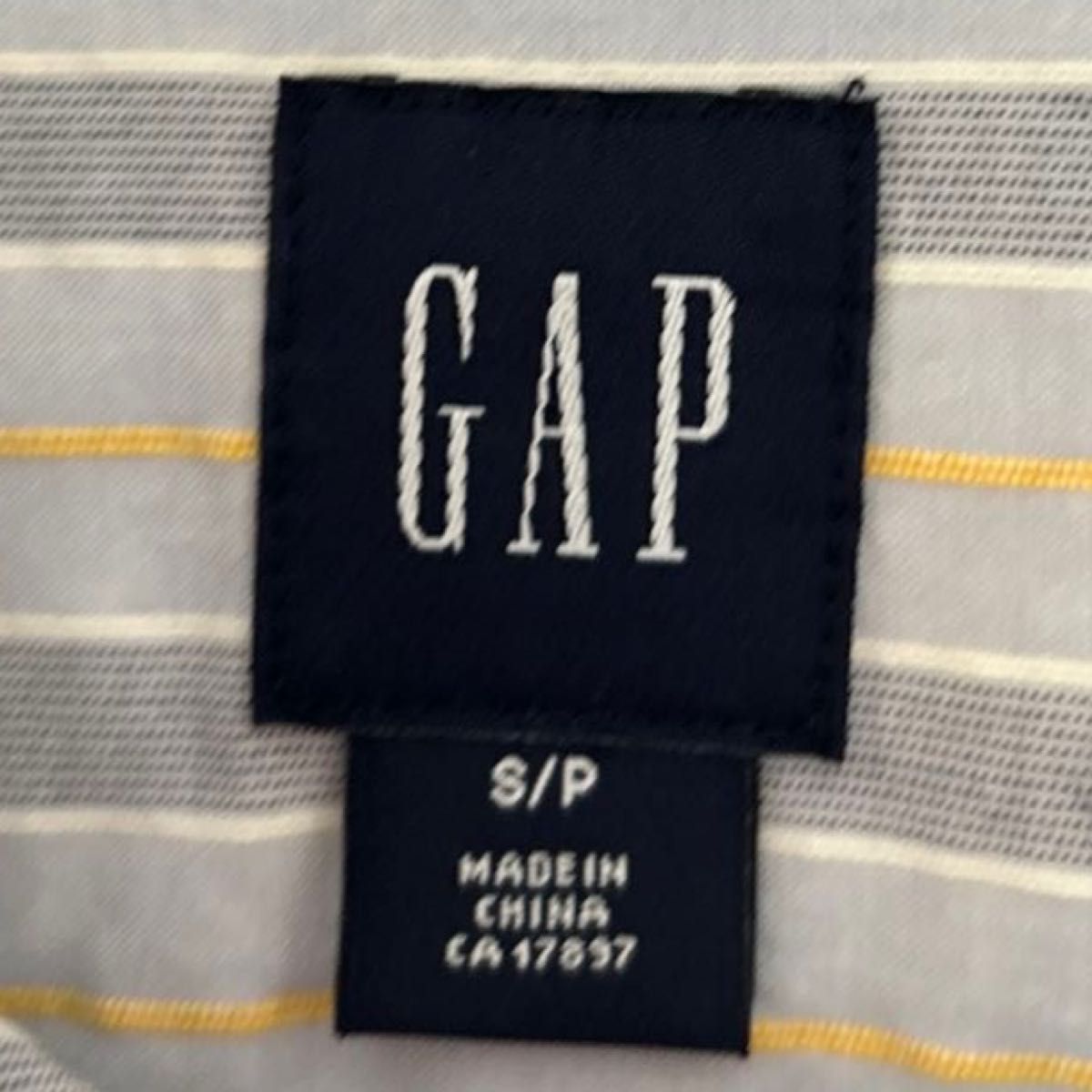 【GAP】(USED) メンズ ストライプ プルオーバー 長袖シャツ ボタンダウンシャツ Sサイズ