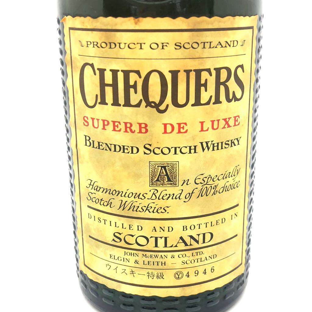 【未開栓】 CHEQUERS チェッカーズ スーパー デラックス スコッチ ウイスキー 特級 750ml 43%_画像3