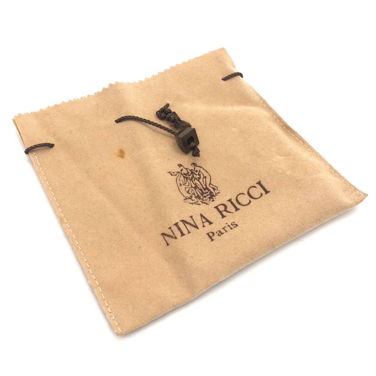 【未使用品】 NINA RICCI ニナ リッチ イヤリング ゴールドカラー ストーン アクセサリー 保存袋_画像5