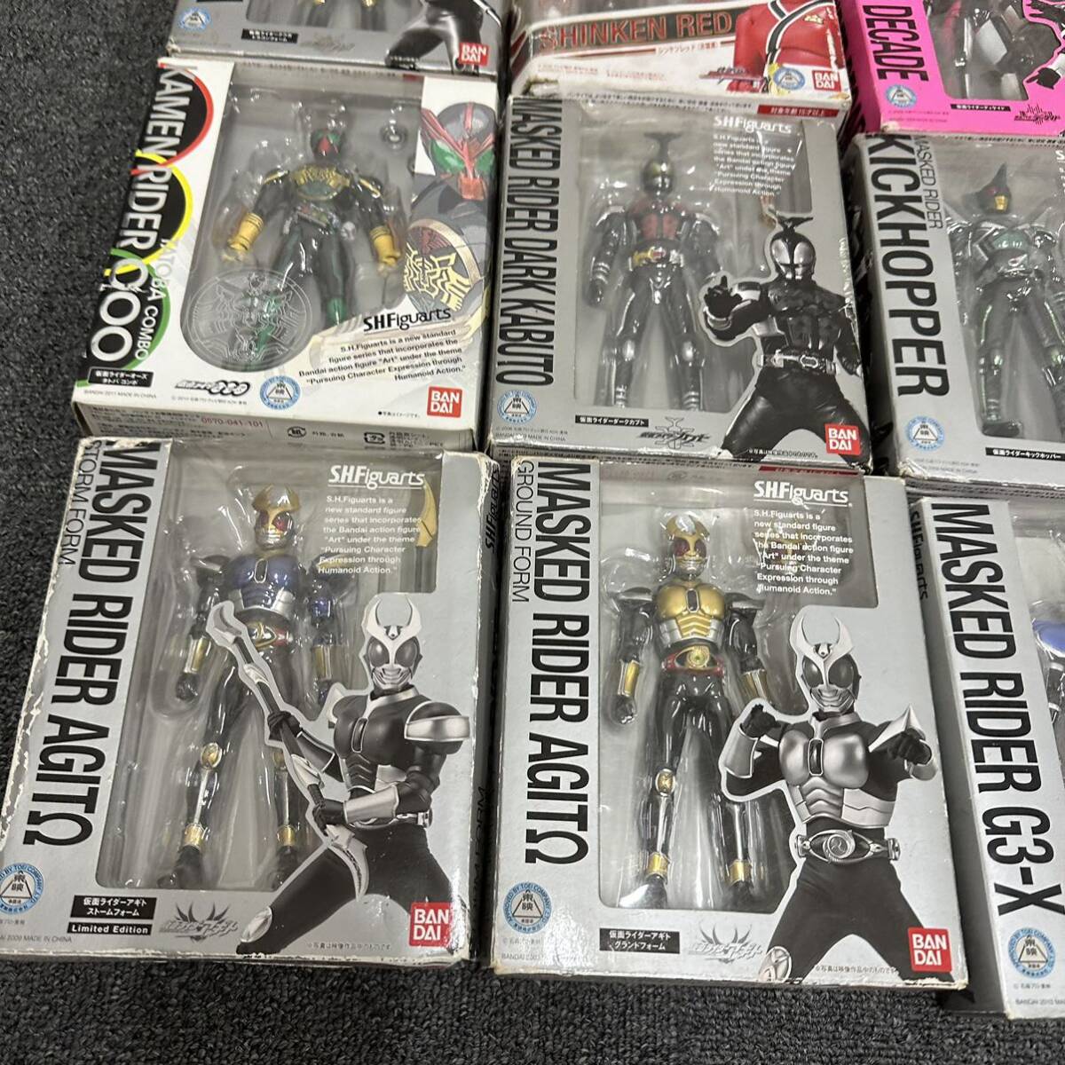 T2125/【中古品】仮面ライダーフィギュア 真骨頂 SHFiguarts ビースト アギト ダブル ヴィザード G3 OOO ダークカブト キックホッパー _画像6