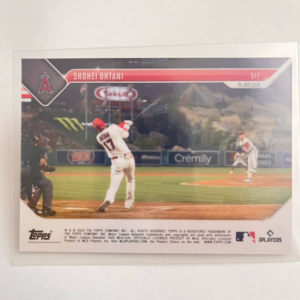 ★ホームラン王 2023 MLB TOPPS NOW 大谷翔平 #517 30号 ホームラン Topps Shohei Ohtani シングルカード MLB エンゼルスangelsの画像3