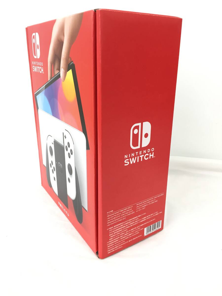 ▲▽未使用品【Nintendo Switch 本体 有機ELモデル(ホワイト）/光沢フィルム付き】店舗印有/保証書有/スイッチ本体/送料無料△(R2624)△▼_画像2