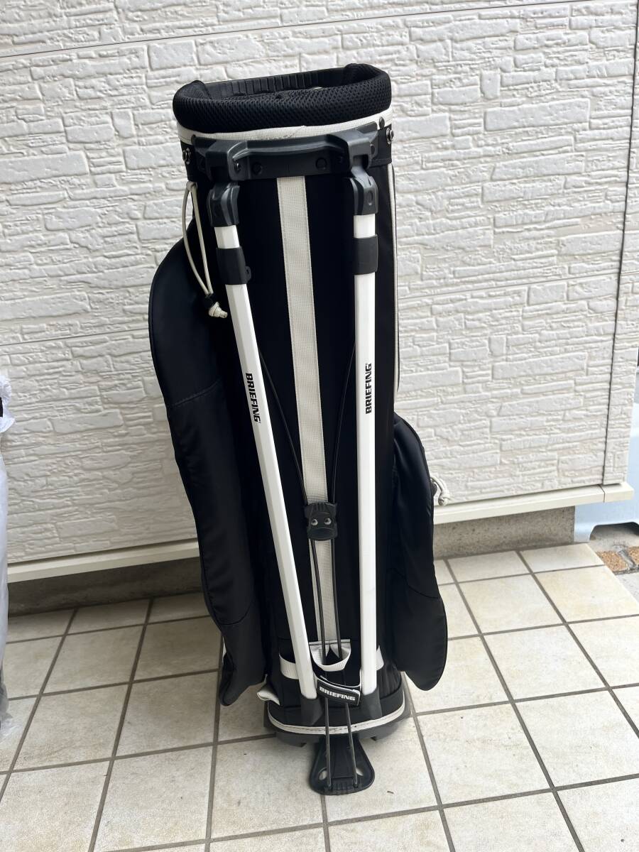 BRIEFING GOLF ブリーフィング ゴルフ CR-4 #02 9.5型 ブラック スタンドキャディバッグ ブラック　中古品_画像2