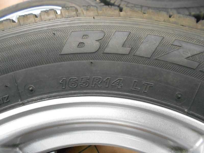 CVW/BRIDGESTONE14インチスタッドレス4本セット　ADバン等　165R14LT6PR　太田_画像4