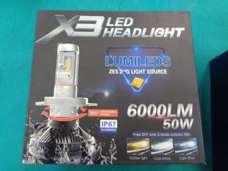 未使用！LEDバルブ(H3　6000LM)　X3　LED　HEADLIGHT　50ｗ　太田_画像2