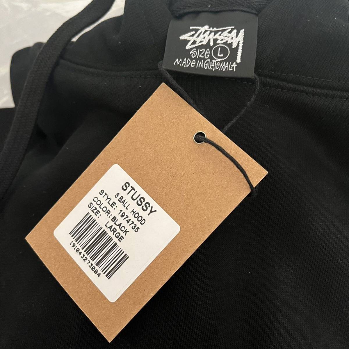 送料無料 stussy ステューシー 8BALL 黒 パーカー スウェットパーカー 8ボール メンズ レディース L_画像8