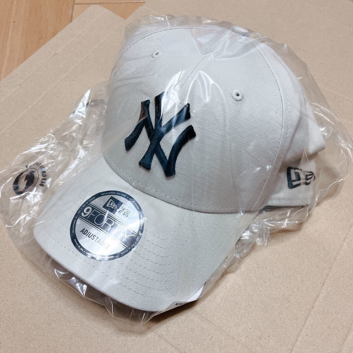 送料無料 NEW ERA ニューエラ 帽子 キャップ 9FORTY Yankees フリーサイズ クリーム ベージュ メンズ レディース 正規品 海外限定の画像5