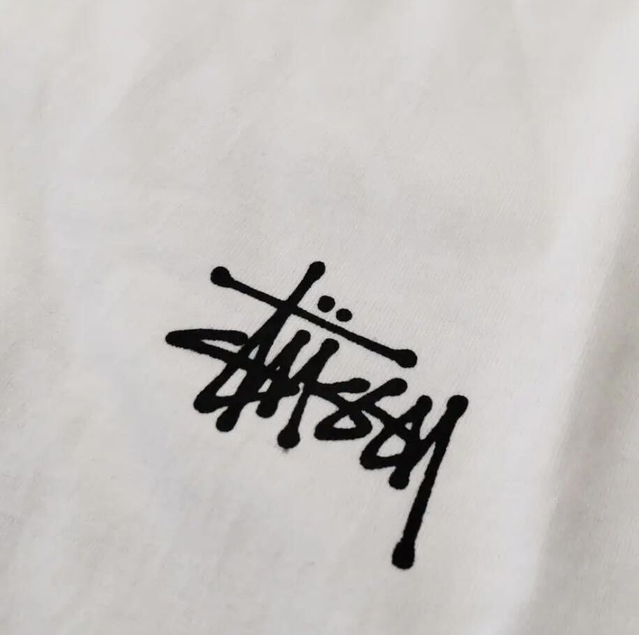 stussy ステューシー 長袖 ロンT カットソー ベイシック ホワイト L メンズ レディース 白 長袖Tシャツの画像5