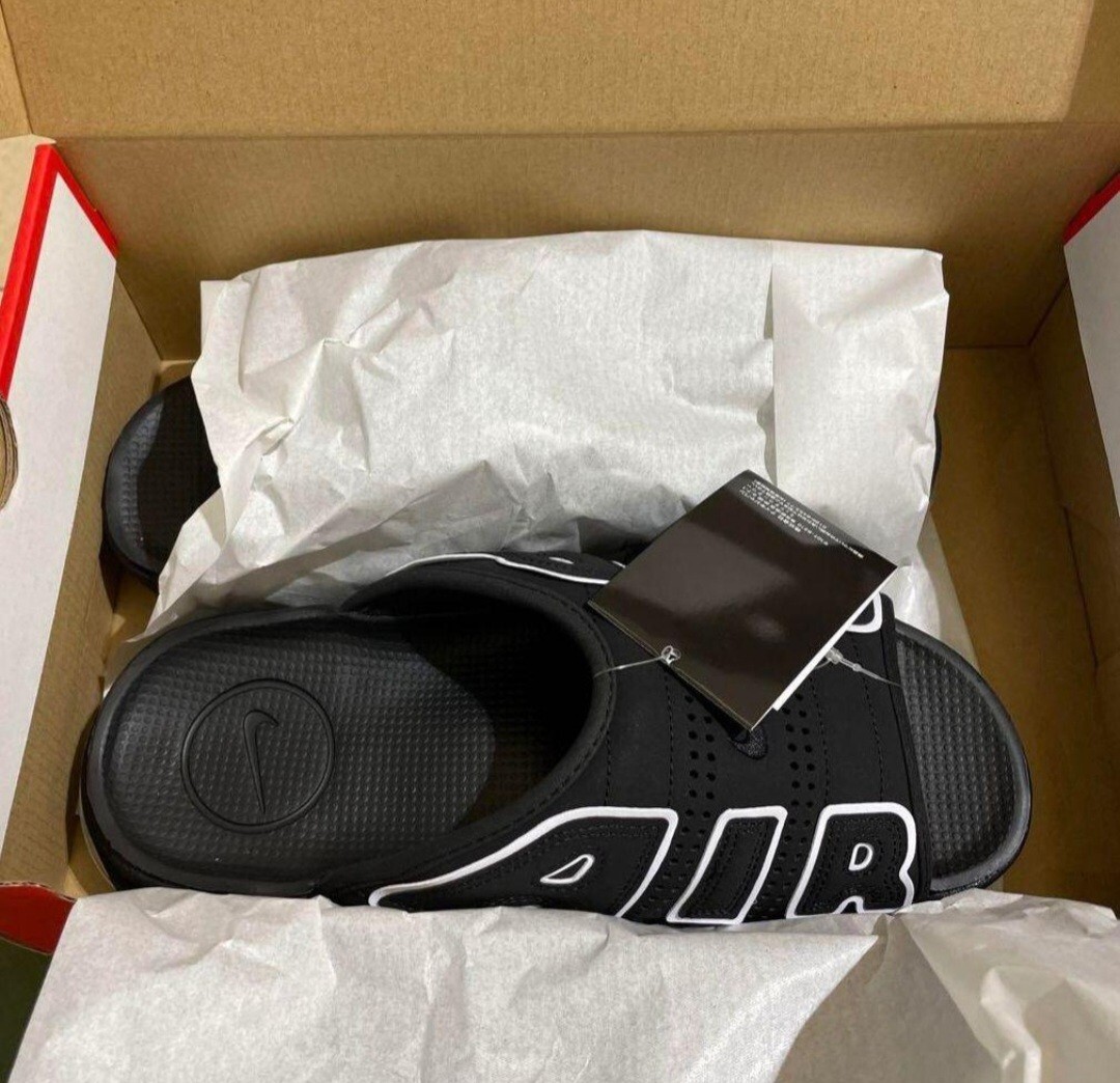 NIKE★Air More Uptempo Slide 27cm Black ブラック 黒 エアモアアップテンポ スライド サンダル モアテン ナイキの画像2