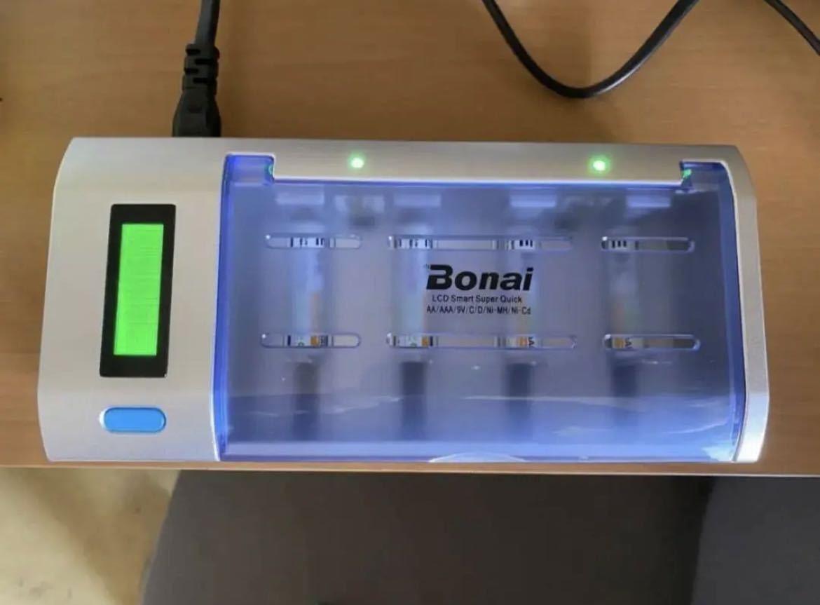 BONAI 電池充電器 単一 単二 単三 単四 9Vに対応の画像7