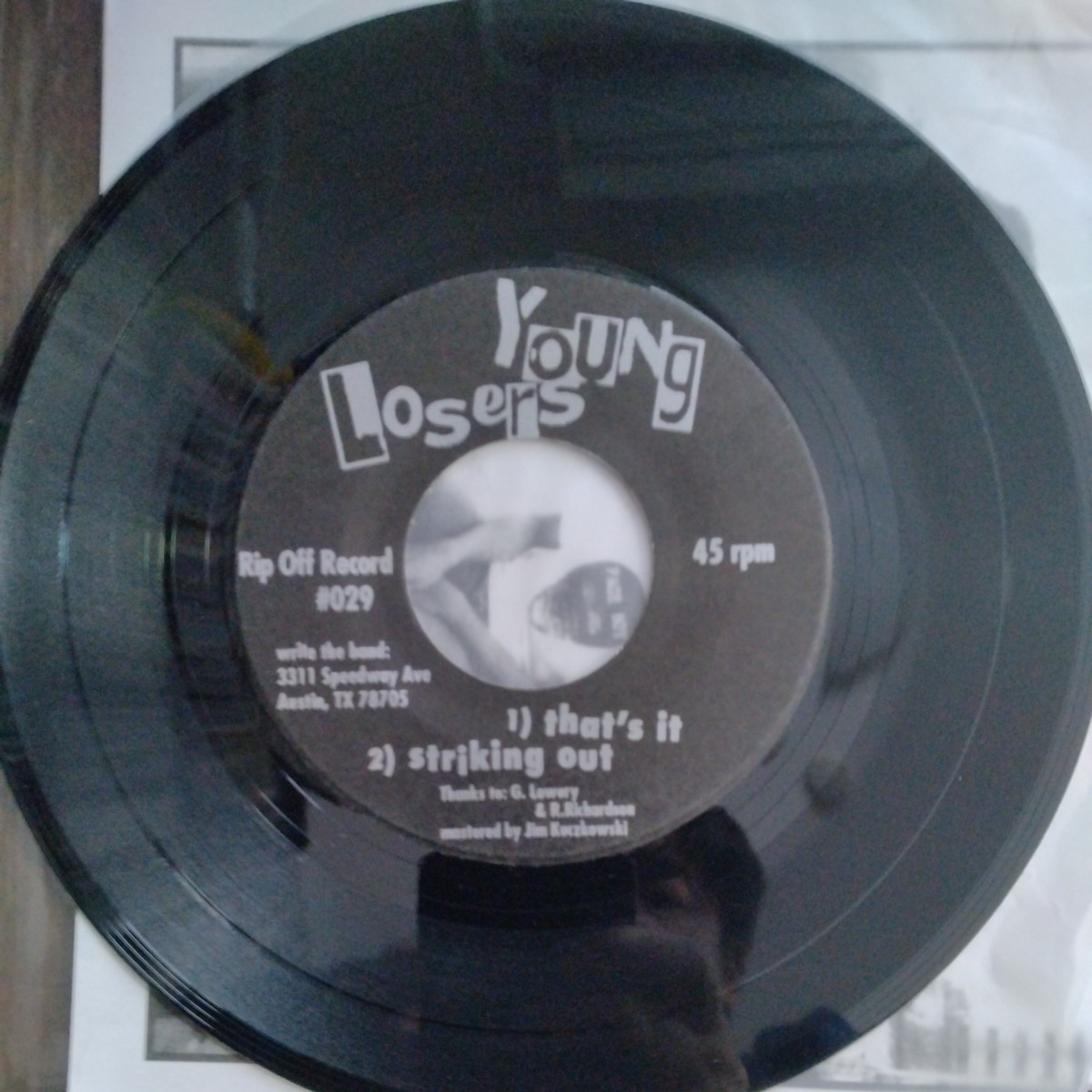 EP YOUNG LOSERS [that‘s it] RIP OFF RECORDS ガレージパンク_画像2