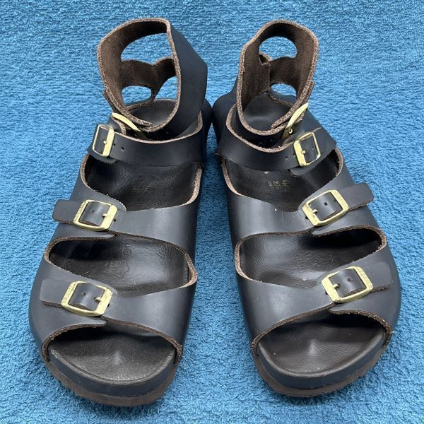 即決★BIRKENSTOCK 定価2万★27cm サンダル ビルケンシュトック メンズ 42 濃茶 ダークブラウン 本革 アテネ グラディエーターサンダル_画像4