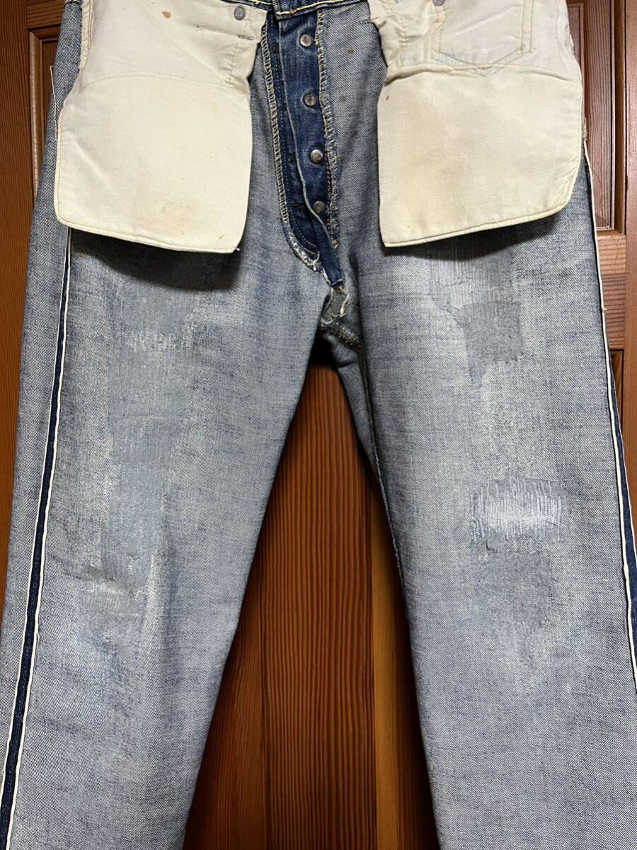 送料無料 60s LEVI'S 501 bige 初期 vステッチ タイプ ウエストシングルw31 ヴィンテージ リーバイス / デニム 505 66 前期 big e 606 517の画像4