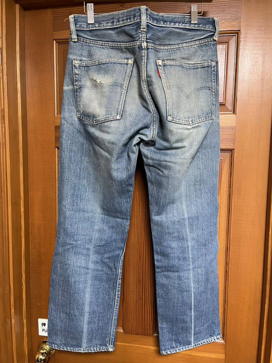 送料無料 60s LEVI'S 501 bige 初期 vステッチ タイプ ウエストシングルw31 ヴィンテージ リーバイス / デニム 505 66 前期 big e 606 517の画像2