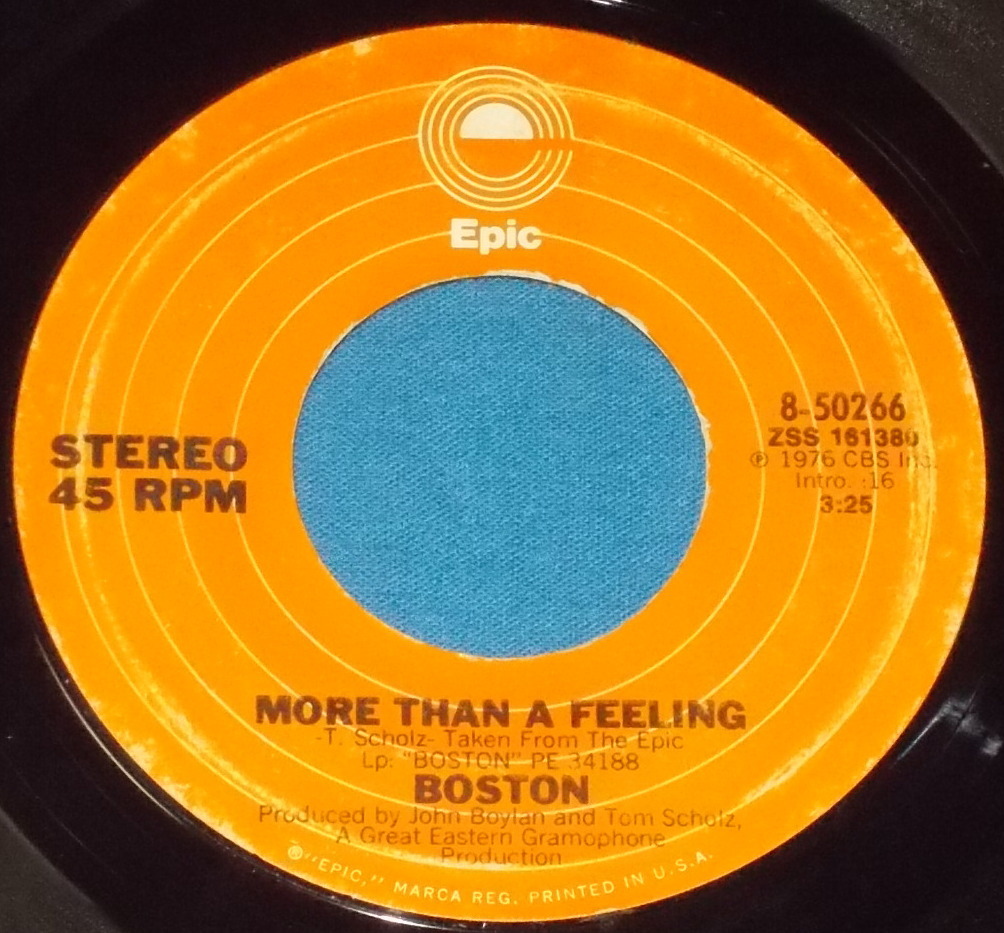 ☆7inch EP★US盤●BOSTON/ボストン「More Than A Feeling/宇宙の彼方へ」70s名曲!●_画像2