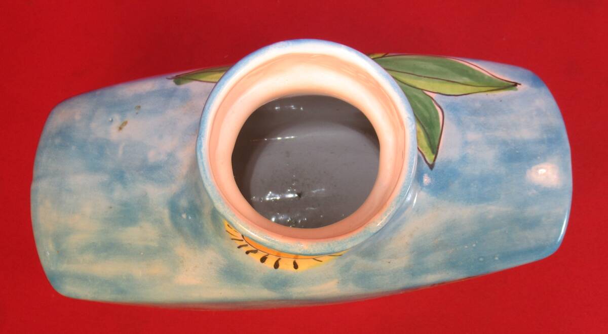 イタリア・シチリア陶器 デシモーネ DESIMONE 絵壺 花入(高さ29 イタリア・シチリア陶器 デシモーネ DESIMONE 絵壺 花入(高さ29
