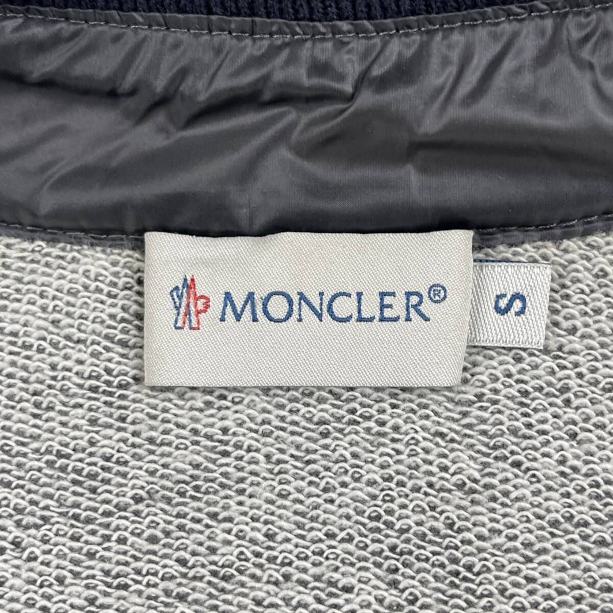 未使用級◎ モンクレール ダウンジャケット ニット切り替え グレー マグリアカーディガン ワッペン MONCLER ブルゾン MAGLIA CARDIGANの画像7