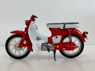 1円スタート！＜絶版・未使用＞EBBRO　エブロ　1/10　Honda SUPER CUB　CA100 （RED)　ホンダ　スーパーカブ　バイク　赤_画像2