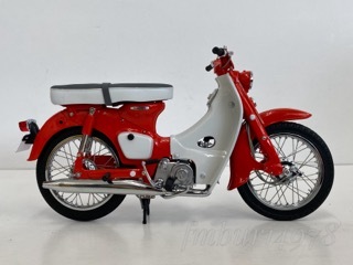 1円スタート！＜絶版・未使用＞EBBRO　エブロ　1/10　Honda SUPER CUB　CA100 （RED)　ホンダ　スーパーカブ　バイク　赤_画像3