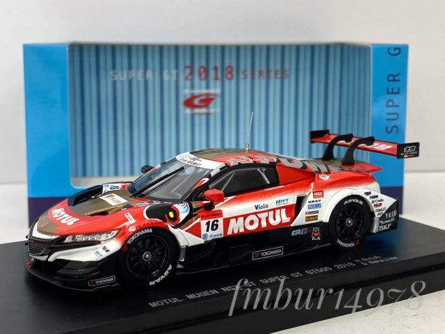 1円スタート！＜未使用＞EBBRO　エブロ　1/43　MOTUL MUGEN NSX-GT No.16　SUPER GT GT500 2018　モチュール　無限　武藤 英紀 / 中嶋 大祐_画像1