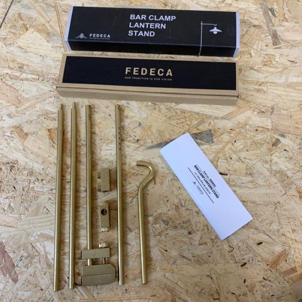 fetekaFEDECA BAR CLAMP LANTERN STAND bar clamp lantern stand brass clamp attaching compact outdoor camp mc01064884