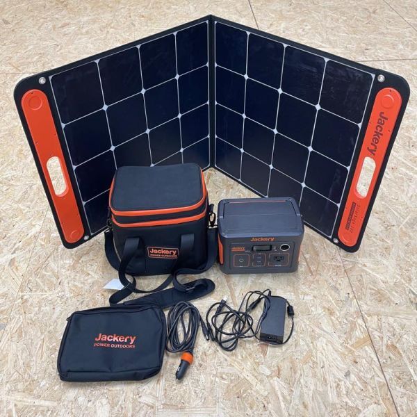 *1 jpy start!!*Jackery portable power supply 400 [ panel set ] outdoor disaster prevention goods urgent power supply jakli used camp mc01064760