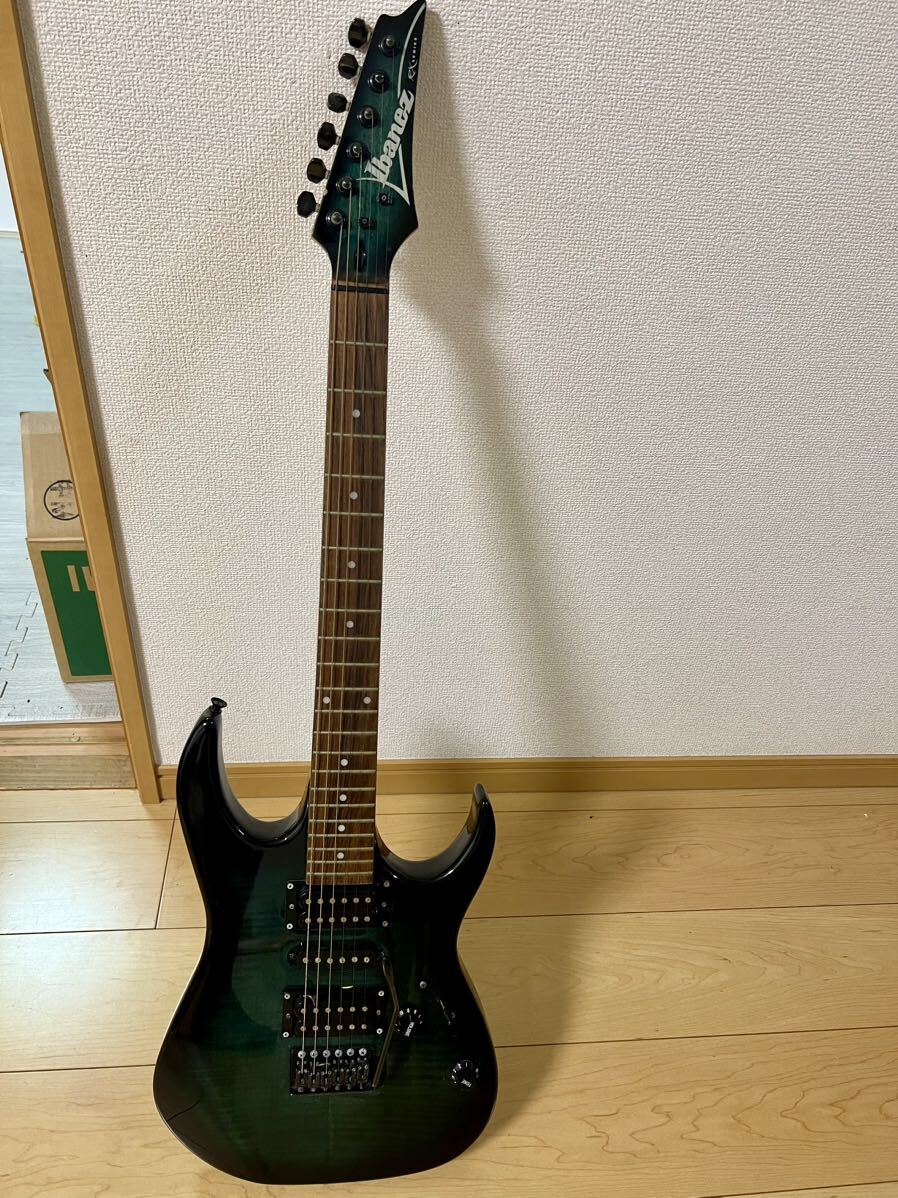 Ibanez アイバニーズ RX エレキギター 青系 ソフトケース付き 動作未確認_画像1