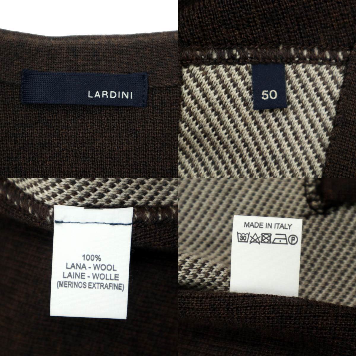 【B2908】【極美品】【イタリア製】LARDINI ラルディーニ ベスト ニット サイズ50_画像9