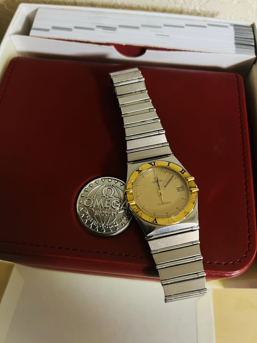 OMEGA Constellation オメガ コンステレーション YGベゼル QZ 動作品 KN0158T_画像1