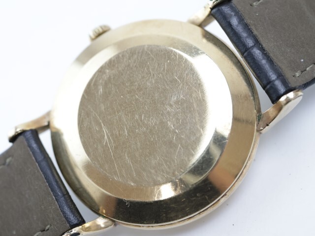 2403-651 オメガ オートマチック 腕時計 cal.501 金色 レザーベルト_画像6