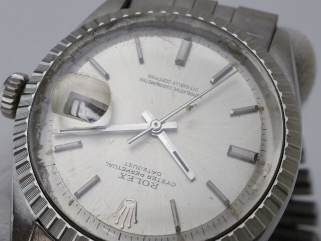 2403-670 ロレックス オートマチック 腕時計1601-3 オイスターパーペチュアル デイトジャスト 純正ベルトの画像8