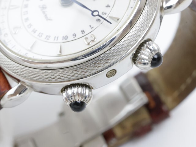 2403-671 モーリスラクロア 手巻き式 腕時計 63511 日付 シェル文字盤 純正ベルトの画像2
