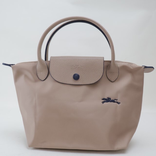 2402-88B ロンシャン プリアージュ トートバッグ ハンドバッグ Longchamp ナイロン×レザー製 ベージュ_画像1