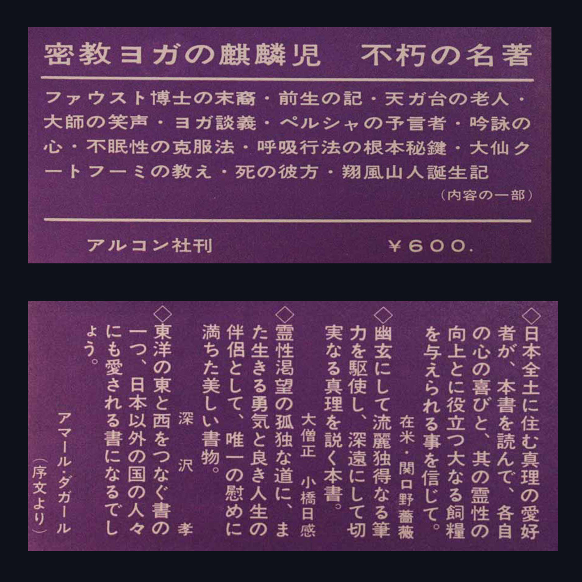 神秘への旅路 帰らざるの書 那波政良 ファウスト博士の末裔 三浦関造師 肥田春充師 紫雲の師 生命の水こそヨガ 翔風山人誕生記 吟詠行の画像3