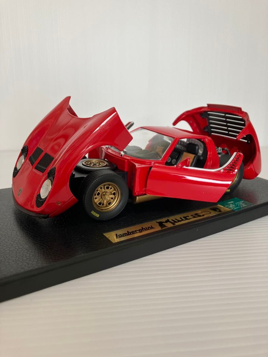 【ジャンク品】Anson 1/18 ランボルギーニ・ミウラ(レッド)