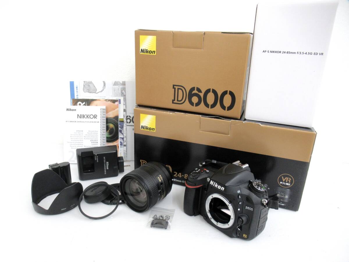 【Nikon/ニコン】寅⑤176//美品/箱付 Nikon D600 AF-S NIKKOR 24-85mm f/3.5-4.5G ED VR_画像1