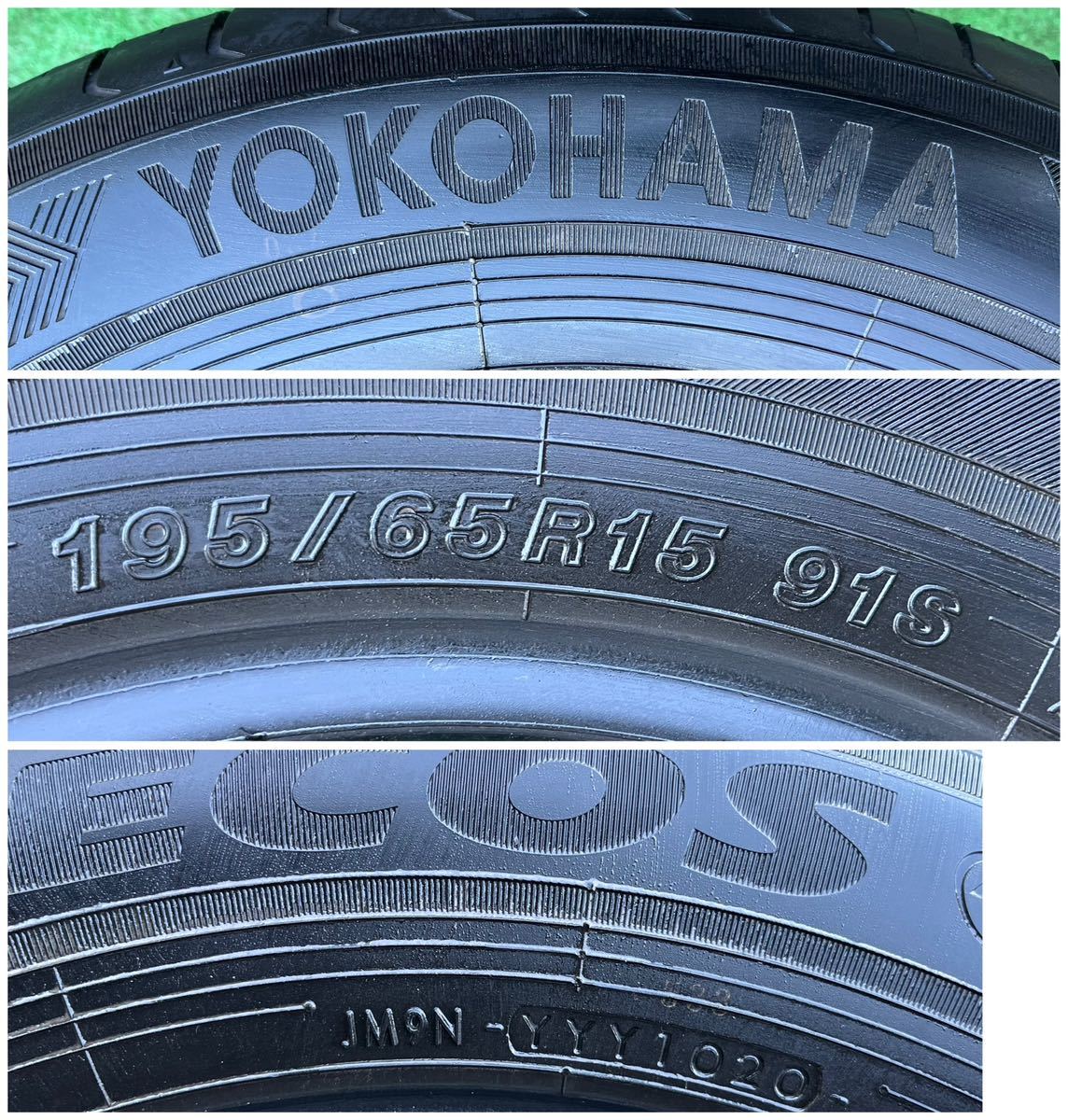 2020年式YOKOHAMA ★ 195/65R15ラジアルタイヤ ４本セット _画像9