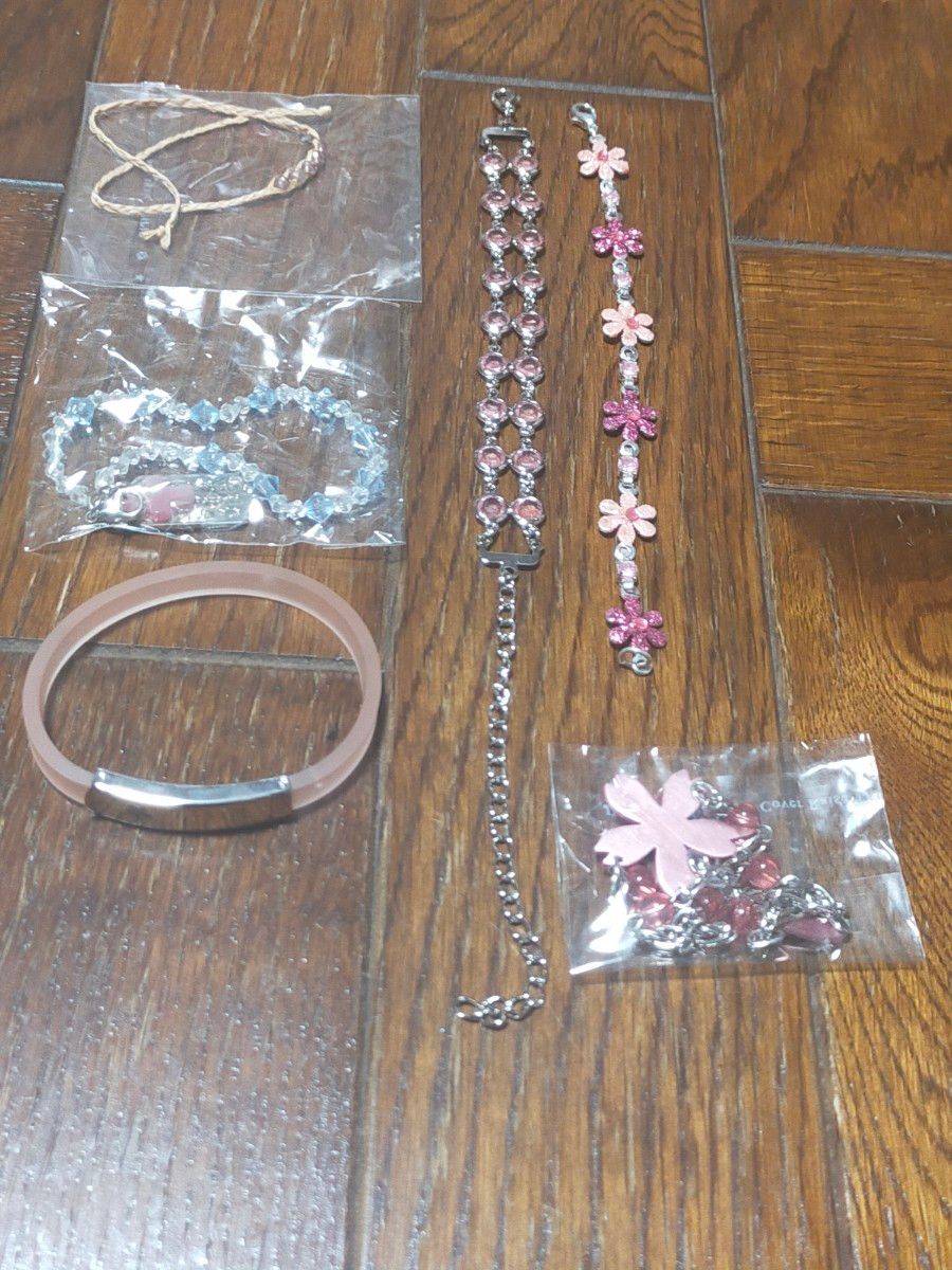 桜　さくら　花　春　ピンク　アクセサリー　ファッション　雑貨　26点セット　ネックレス　ブレスレット　マグネットピアス　イヤリング