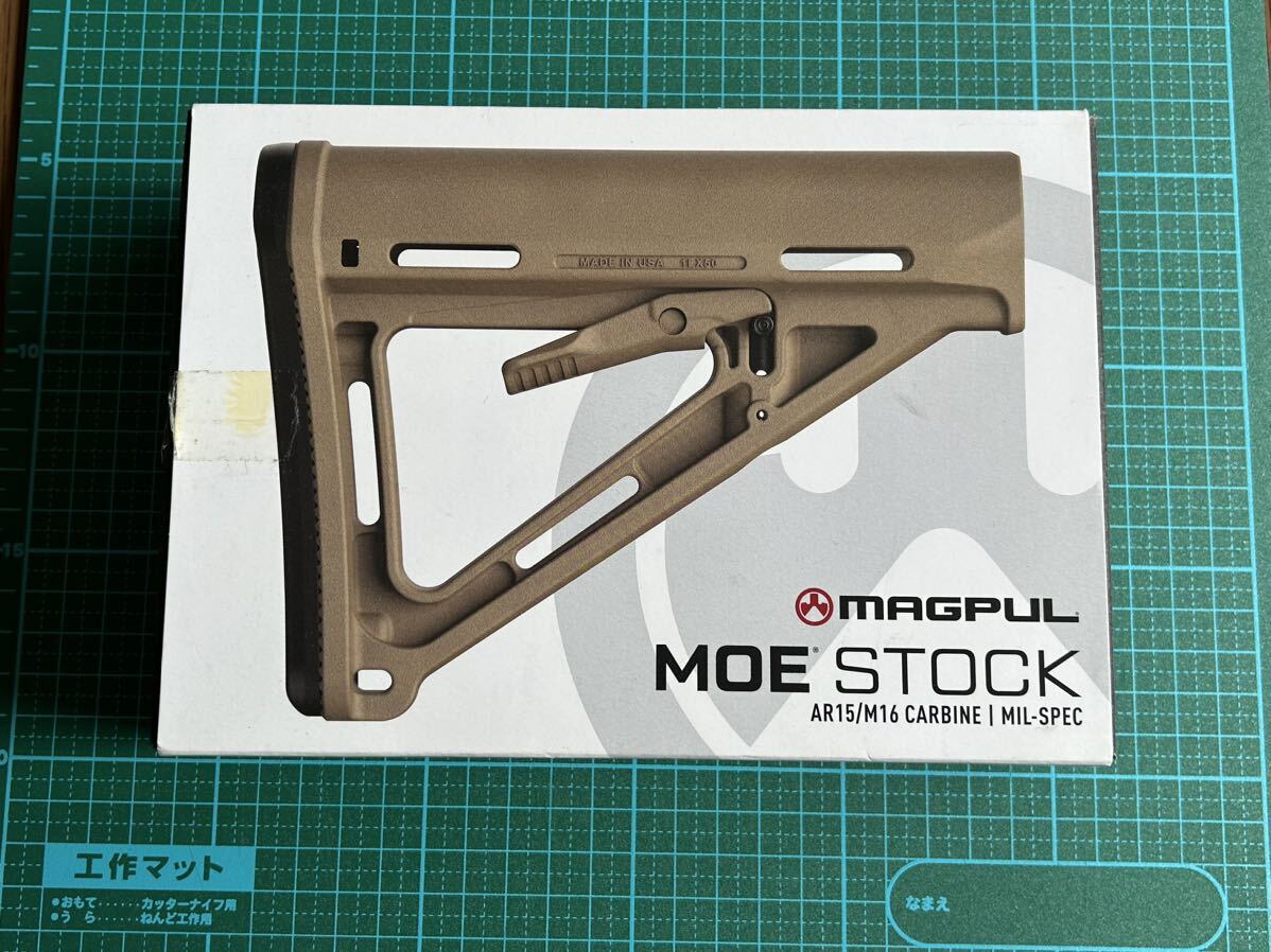 実物 MAGPUL マグプル MOE ストック FDE ミルスペック AR15 M4A1 カービン 未使用品_画像1