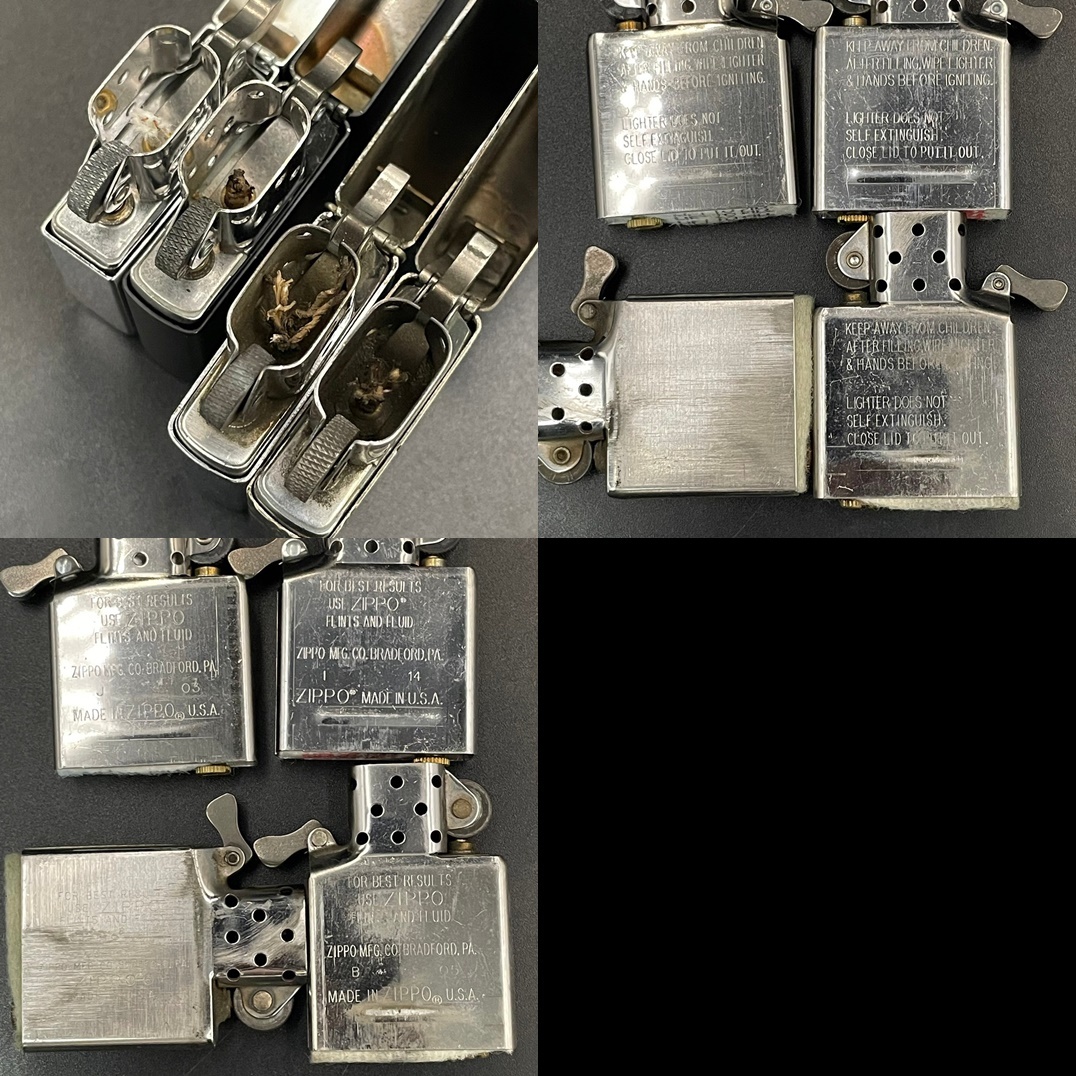 ZIPPO ジッポ レギュラータイプ 無地 1980年製/蝶 2005年製 USA製/DOLPHIN 2003年製 USA製/ブラック 2014年製 USA製/2429653/CDK67-8の画像10