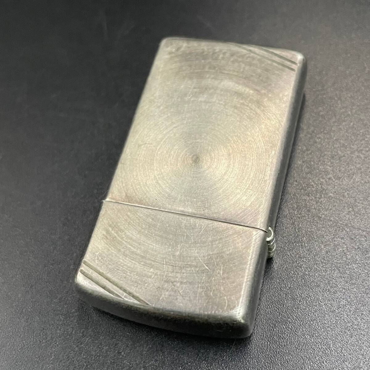 【人気】ZIPPO ジッポ 2001年製 スターリングシルバー スリムタイプ 火花OK 着火跡あり オイル ライター/2338505/CDK63-8_画像3