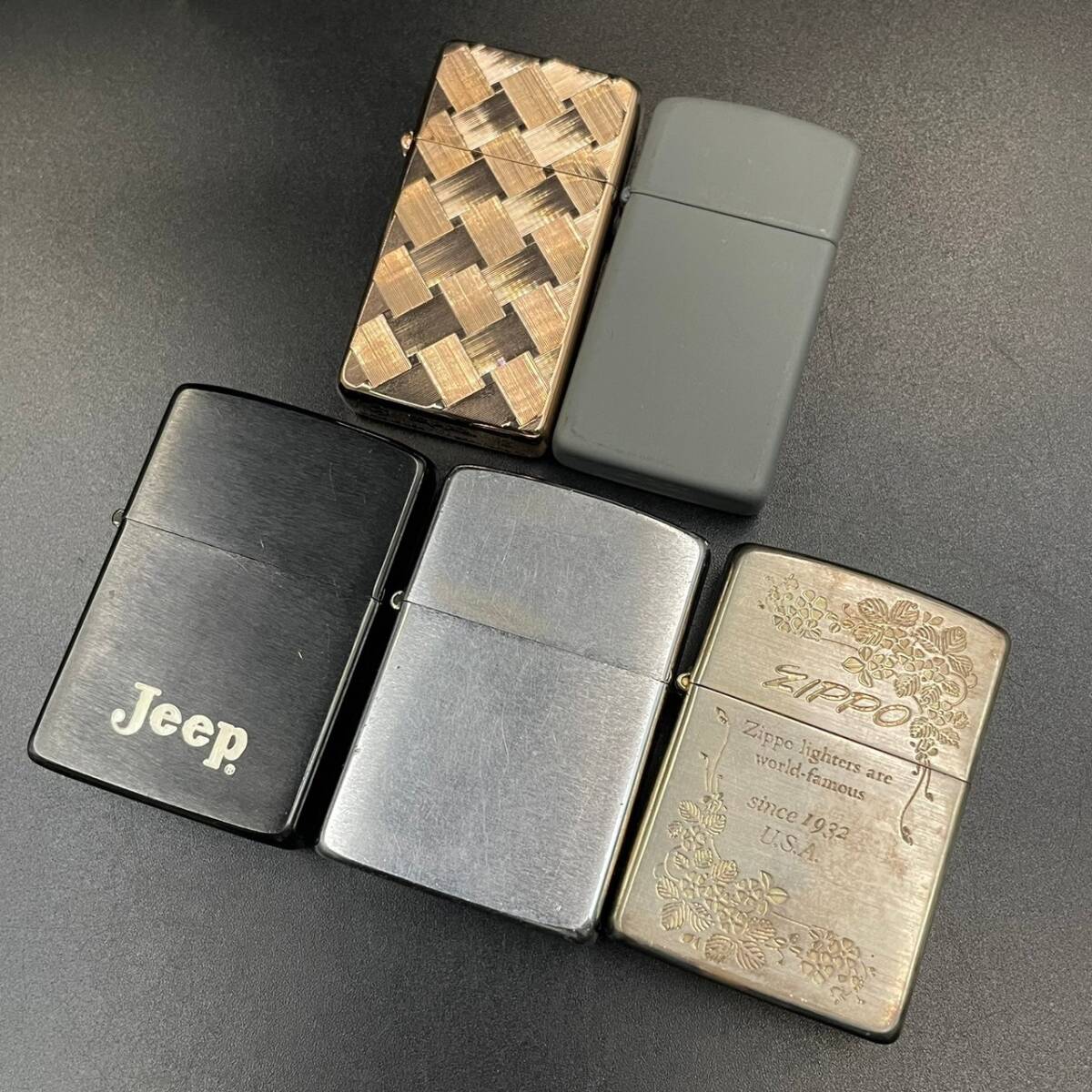 ZIPPO ジッポ jeep 1982年製/ZIPPO刻印 1994年製/アーマー スリムタイプ 2010年製/スリムタイプ/無地 1989年製/2242302/CDN7-29_画像2