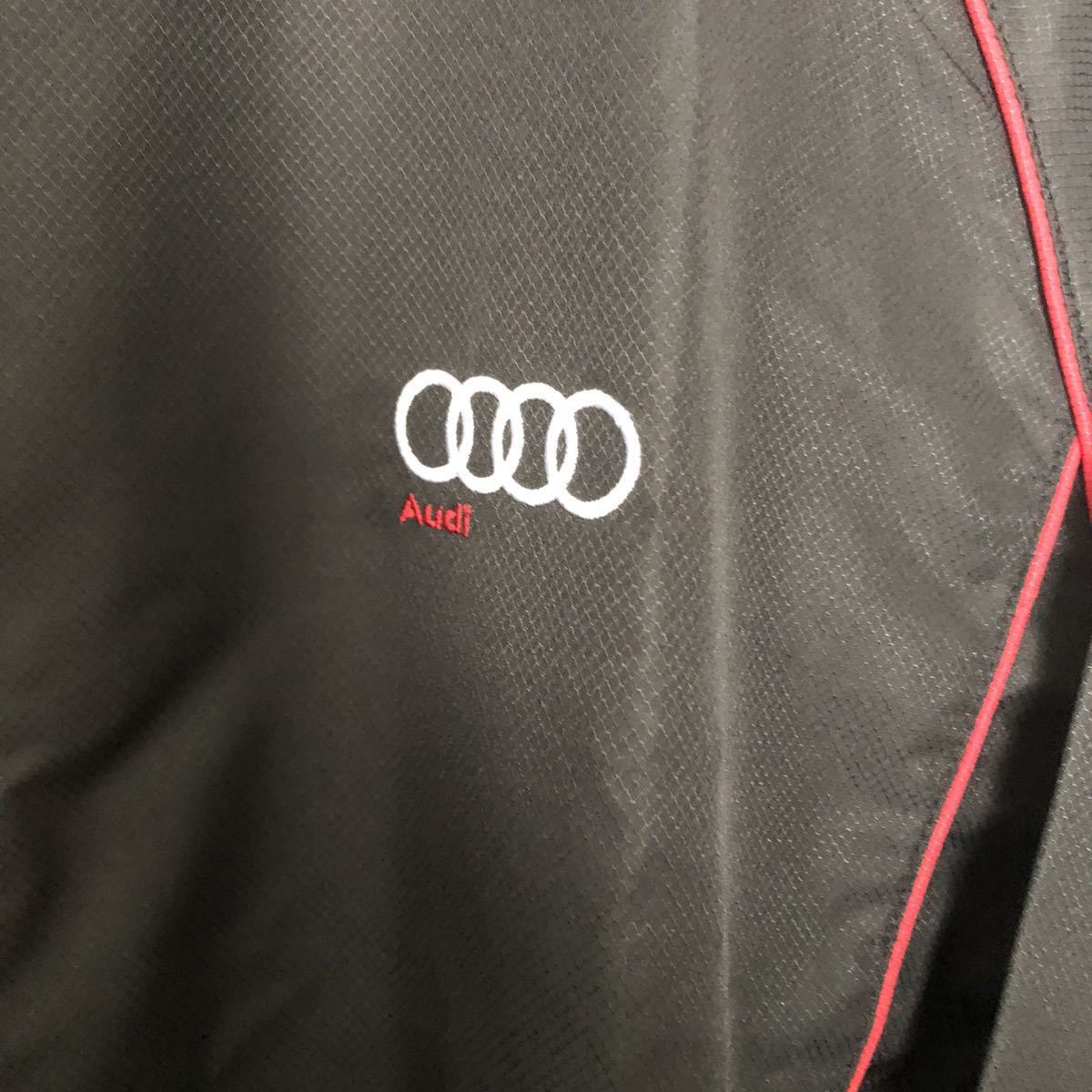 未使用★wundou ウンドウ Audi. アウディ ウインドブレーカー ジャケット ブルゾン ブラック 黒×赤 サイズM 正規品★の画像2